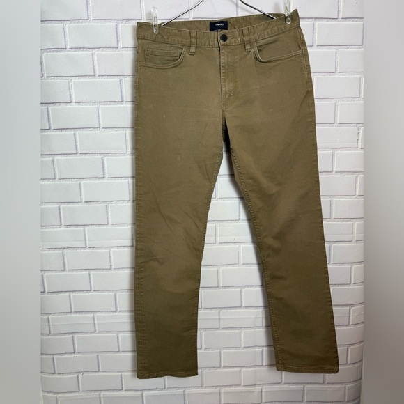 Theory Men's Haydin Slim Straight Pants Size 31 Khaki - Picture 1 of 8